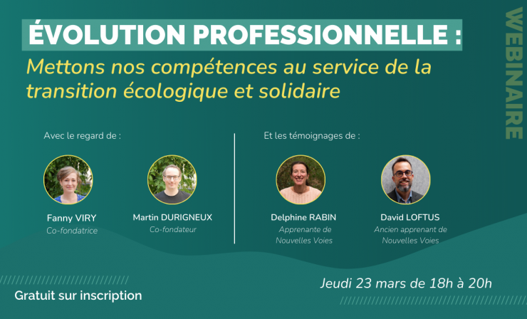 Webinaire - Evolution professionnelle : Mettons nos compétences au service de la transition