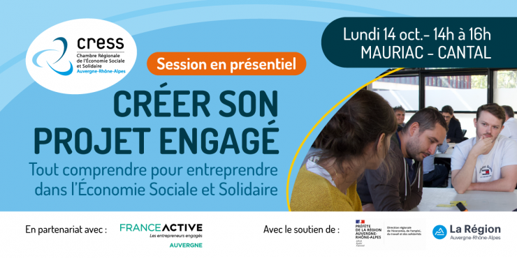 Créer son projet engagé dans le Cantal - Tout comprendre pour entreprendre en ESS