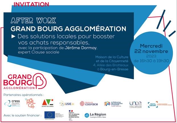 AFTERWORK GRAND BOURG AGGLOMÉRATION : des solutions locales pour booster vos achats responsables