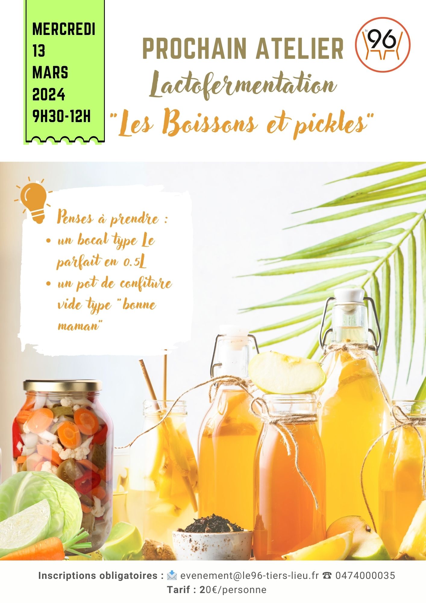 Atelier Fermentation « Kéfir, vinaigre de cidre et pickles »