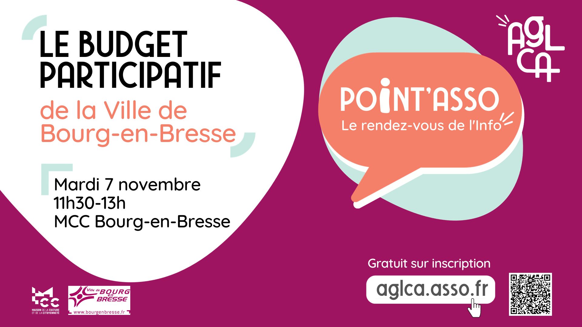 POINT&rsquo;ASSO : le budget participatif de la Ville de Bourg-en-Bresse